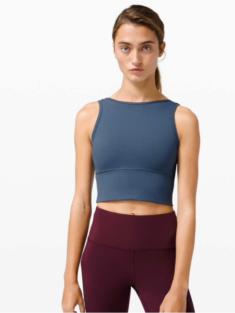 Lululemon Power Pivot Tank *Everlux Iron Blue